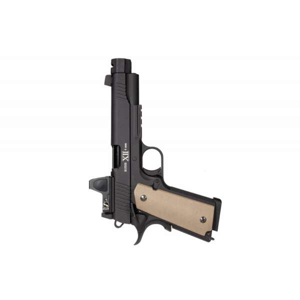 PISTOLA A CO2 RUDIS MAGNA CUSTOM XII 1911 BLACK & TAN C/RED DOT SECUTOR - immagine 3