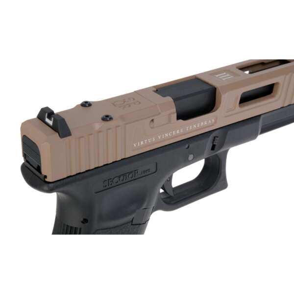 PISTOLA A CO2 GLADIUS MAGNA III 17 SERIES BLOWBACK TWO TONE SECUTOR - immagine 2