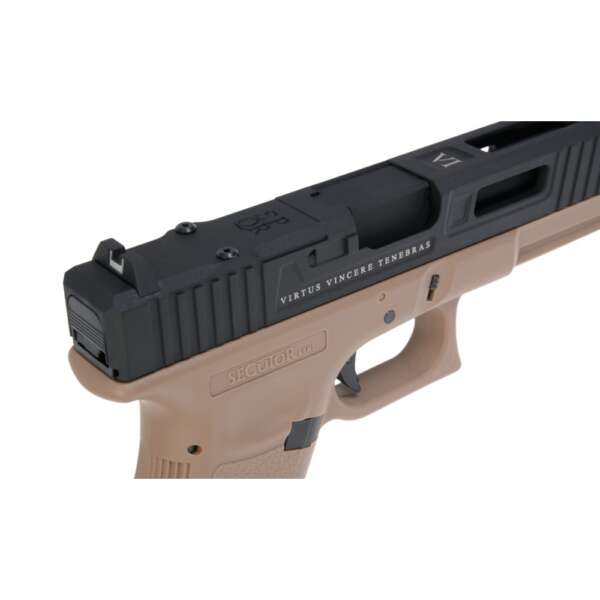 PISTOLA A CO2 GLADIUS MAGNA VI 17 SERIES BLOWBACK TWO TONE SECUTOR - immagine 3