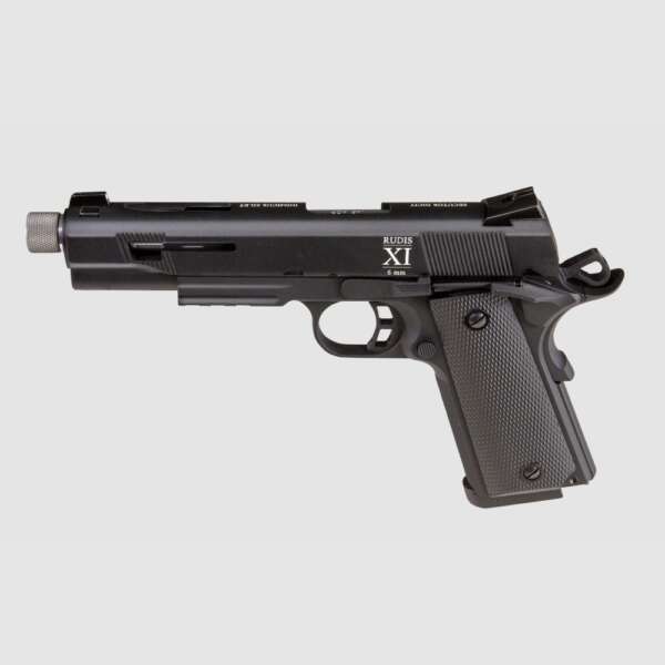PISTOLA A CO2 RUDIS XI 1911 BLACK & SILVER BARREL SECUTOR - immagine 8