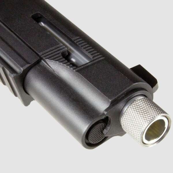 PISTOLA A CO2 RUDIS XI 1911 BLACK & SILVER BARREL SECUTOR - immagine 4