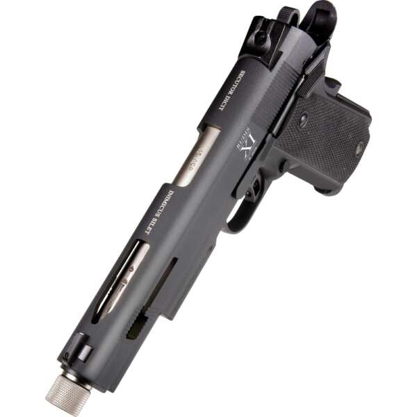 PISTOLA A CO2 RUDIS XI 1911 BLACK & SILVER BARREL SECUTOR