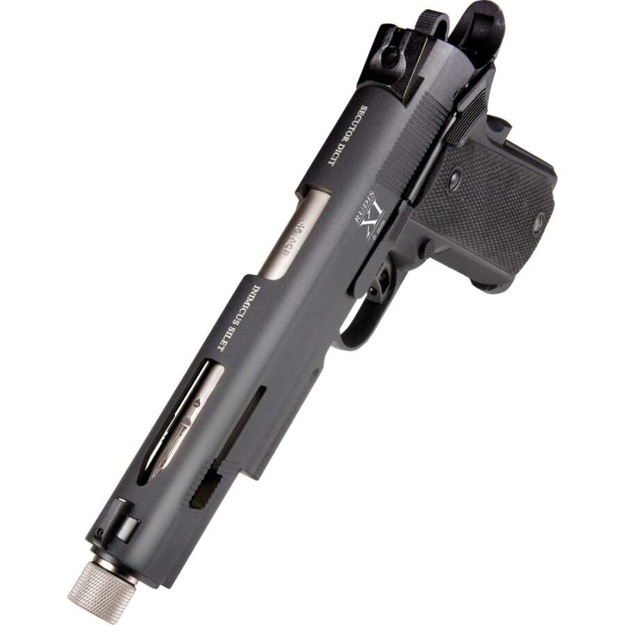 PISTOLA A CO2 RUDIS XI 1911 BLACK & SILVER BARREL SECUTOR