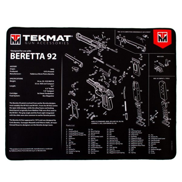 TEKMAT TAPPETINO PULIZIA BERETTA 92 51X38CM