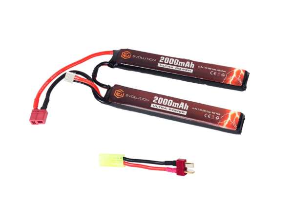 EVOLUTION LI-PO ULTRA POWER 7.4V 2000MAH 20C - 40C PEAK (2 X MM 10.2X21X126) EA0155B