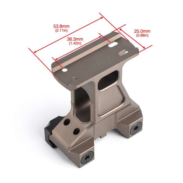 WADSN ATTACCO CON RIALZO 2.91" PER RED DOT T1/T2 DARK EARTH (WS2023-T) - immagine 4