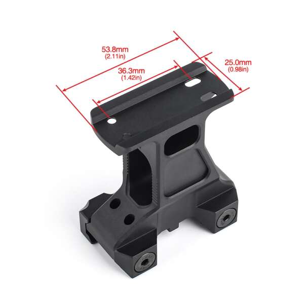 WADSN ATTACCO CON RIALZO 2.91" PER RED DOT T1/T2 NERO (WS2023-B) - immagine 6