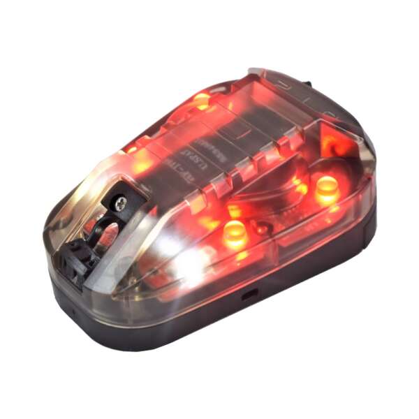 WADSN LUCE DI SEGNALAZIONE PER ELMETTI NERA LUCE ROSSA (WD3001-BRED) - immagine 2