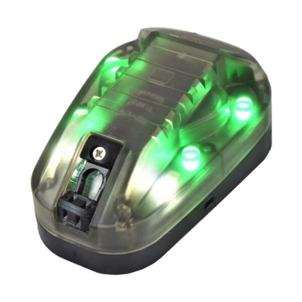 WADSN LUCE DI SEGNALAZIONE PER ELMETTI NERA LUCE VERDE (WD3001-BGREEN) - immagine 3