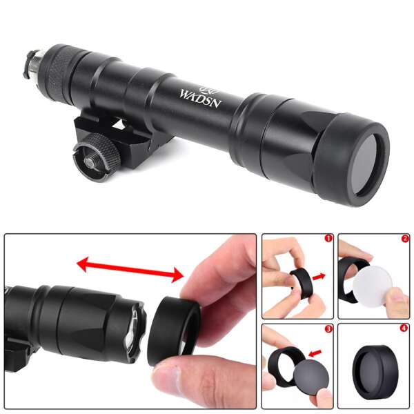 WADSN PROTEZIONE TORCIA CON LENTE 25.4mm TRASPARENTE E IR (WEX603-B) - immagine 8