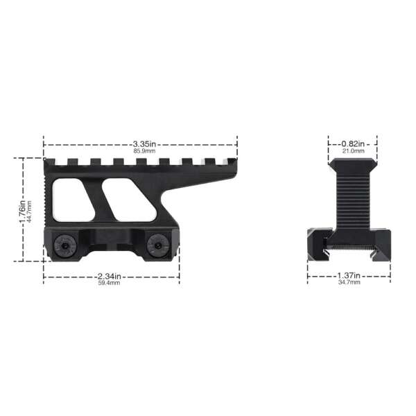 WADSN RIALZO 1.5" PER SLITTA STANDARD 20mm NERO (WS2020-B) - immagine 6