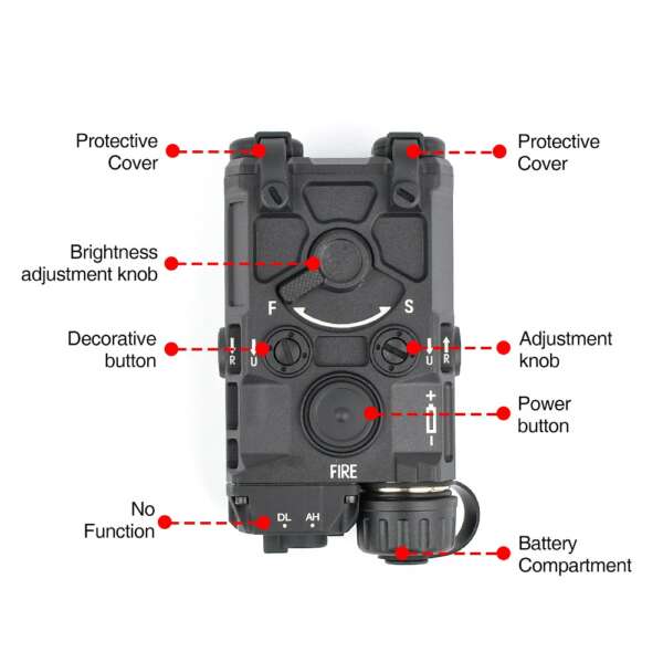 WADSN SISTEMA DI PUNTAMENTO LASER CON LUCE LED NERO (WD6090-B) - immagine 8