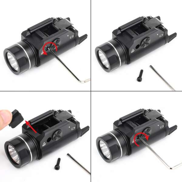 WADSN TORCIA TATTICA LED PER PISTOLA NERO (WD4102-B) - immagine 7