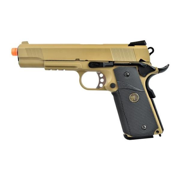 WE PISTOLA A GAS 1911 M E U  RAIL TAN (WE08T)