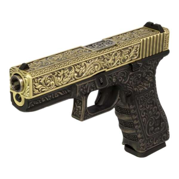 WE PISTOLA A GAS G17 CLASSIC FLORAL PATTERN BRONZE (WG01FB) - immagine 4