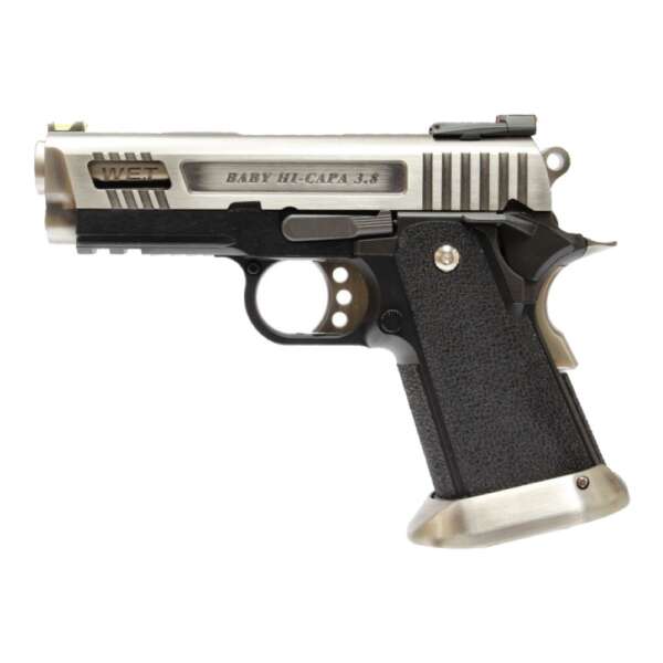 WE PISTOLA A GAS HI-CAPA 3.8 WET-1 VELOCIRAPTOR SILVER (WH8WET-1) - immagine 2