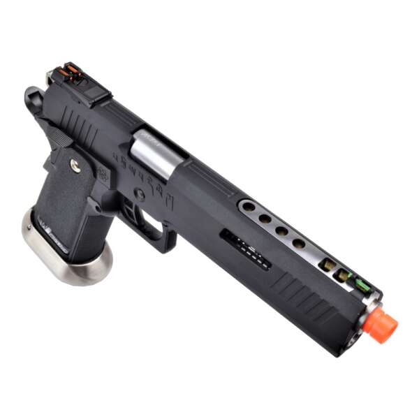 WE PISTOLA A GAS HI-CAPA 6.0 I-REX FORCE NERA / SILVER BARREL (WH18-BKSV) - immagine 3