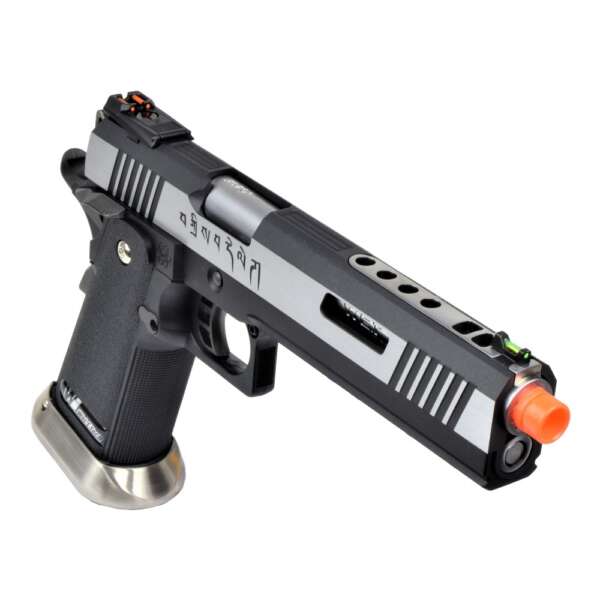 WE PISTOLA A GAS HI-CAPA 6.0 I-REX FORCE SILVER / SILVER BARREL (WH18-2TSV) - immagine 3