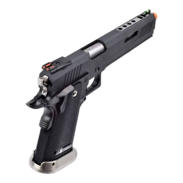 WE PISTOLA A GAS HI-CAPA 6.0 I-REX NERA / SILVER BARREL (WH18A2-BKSV) - immagine 3