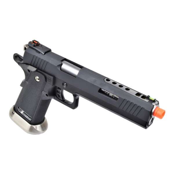 WE PISTOLA A GAS HI-CAPA 6.0 I-REX NERA / SILVER BARREL (WH18A2-BKSV) - immagine 4