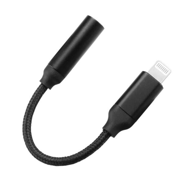 WOSPORT ADATTATORE DA USB LIGHTNING A JACK AUDIO 3,5mm NERO (WO-HD05B) - immagine 2