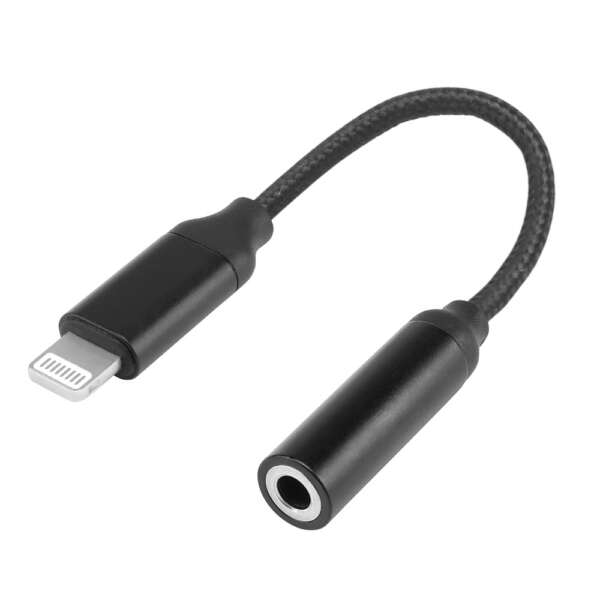 WOSPORT ADATTATORE DA USB LIGHTNING A JACK AUDIO 3,5mm NERO (WO-HD05B) - immagine 3