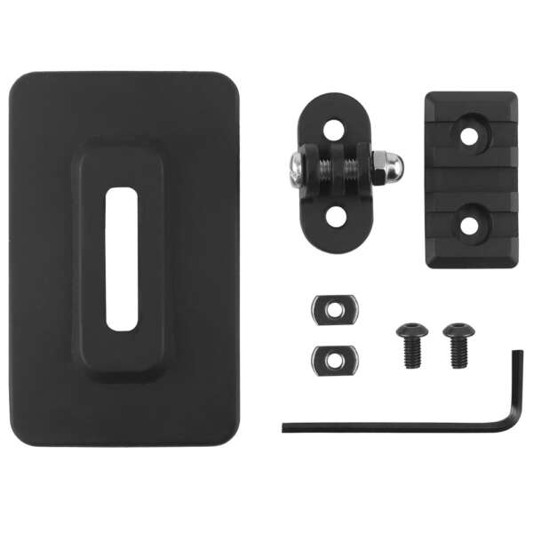 WOSPORT ATTACCO SLITTA/GOPRO PER VELCRO ELMETTI NERO (WO-ACC61B) - immagine 5
