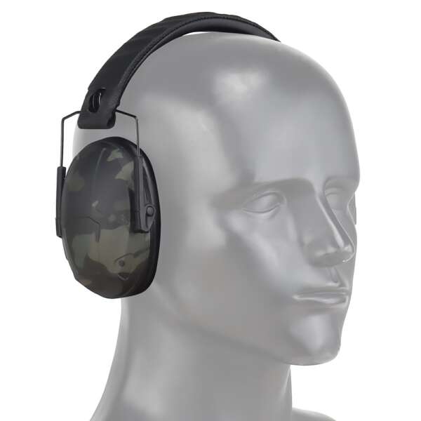 WOSPORT CUFFIE CON RIDUZIONE PASSIVA DEL RUMORE MULTICAM NERO (WO-HD51BM) - immagine 3