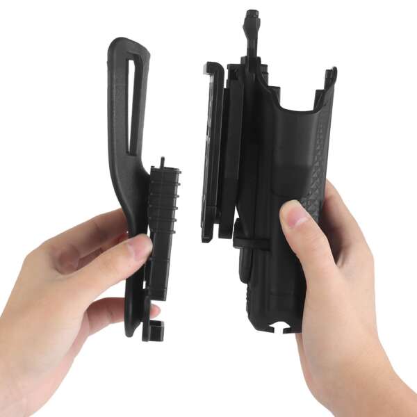 WOSPORT FONDINA RIGIDA UNIVERSALE DA CINTURA NERA (WO-GB84) - immagine 4