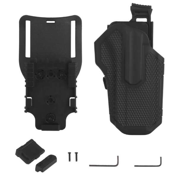 WOSPORT FONDINA RIGIDA UNIVERSALE DA CINTURA NERA (WO-GB84) - immagine 5