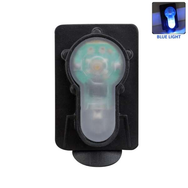 WOSPORT LUCE DI SEGNALAZIONE A CLIP BLU CON SUPPORTO NERO (WO-LT02BB) - immagine 6