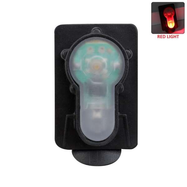 WOSPORT LUCE DI SEGNALAZIONE A CLIP ROSSA CON SUPPORTO NERO (WO-LT02BR) - immagine 6