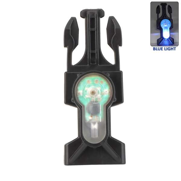 WOSPORT LUCE DI SEGNALAZIONE BLU SU FIBBIA CON SUPPORTO NERO (WO-LT04BB) - immagine 6