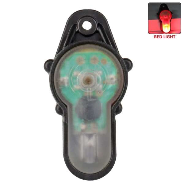 WOSPORT LUCE DI SEGNALAZIONE ROSSA CON SUPPORTO NERO (WO-LT01BR)