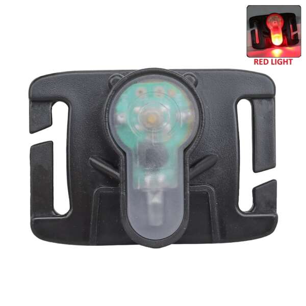 WOSPORT LUCE DI SEGNALAZIONE ROSSA PER SISTEMA MOLLE CON SUPPORTO NERO (WO-LT06BR) - immagine 6