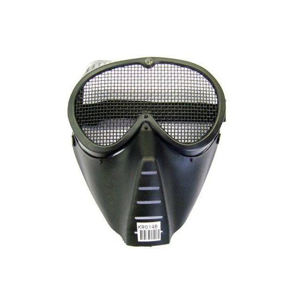 WOSPORT MASCHERA SMALL FLY CON RETE METALLICA NERA (KR014B)