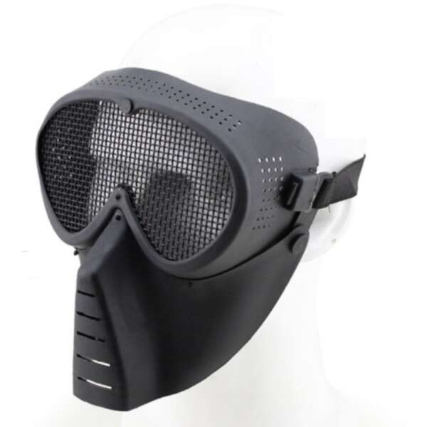 WOSPORT MASCHERA SMALL FLY CON RETE METALLICA NERA (KR014B) - immagine 2