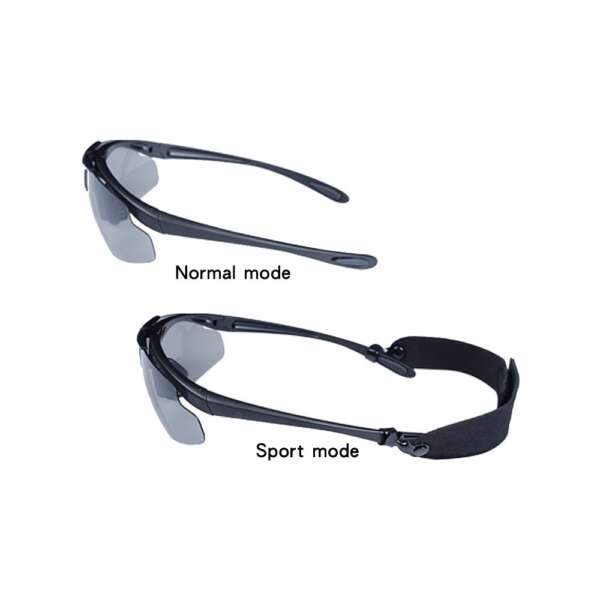 WOSPORT OCCHIALI CON 3 LENTI MONTATURA NERA (6055B) - immagine 2