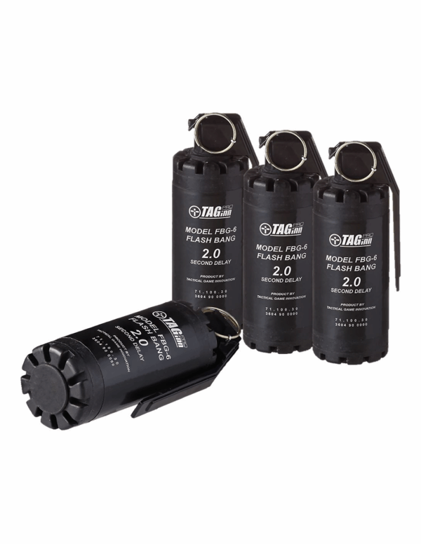 TAGINN - Airsoft Pyrotechnics FBG 6 Sound Flash Bang 2 SEC / GRANATA A MANO (1 pezzo) - immagine 2