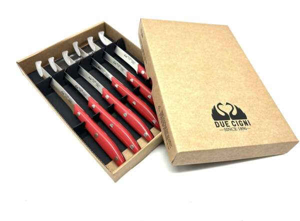 Coltello Due Cigni Set 6 Pezzi da Bistecca lama cm 11 Slim - immagine 2