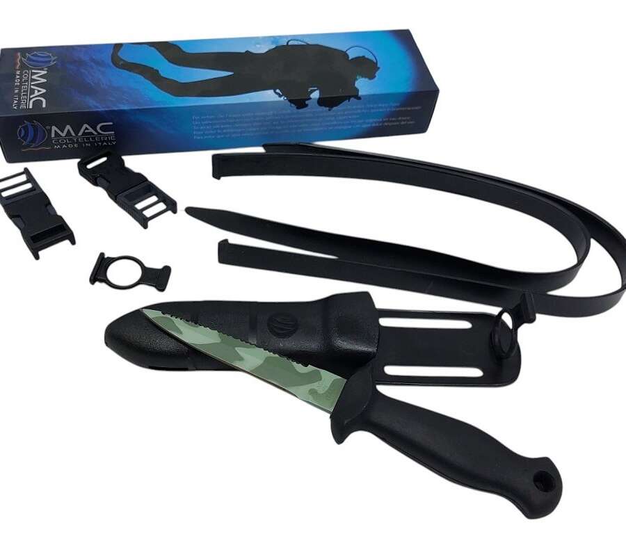 Coltello Mac sub camo green lama 11 cm
