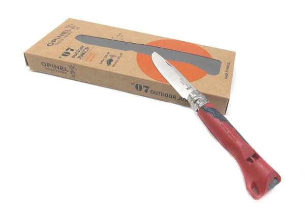Coltello Opinel outdoor scout junior numero 7 manico rosso