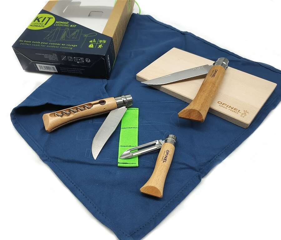 KIT Opinel da Cucina Camping da Viaggio 5 Pezzi Cuisine Nomade
