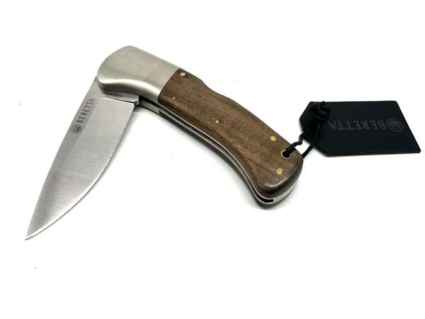 Coltello Beretta manico in noce 21 cm aperto - immagine 2