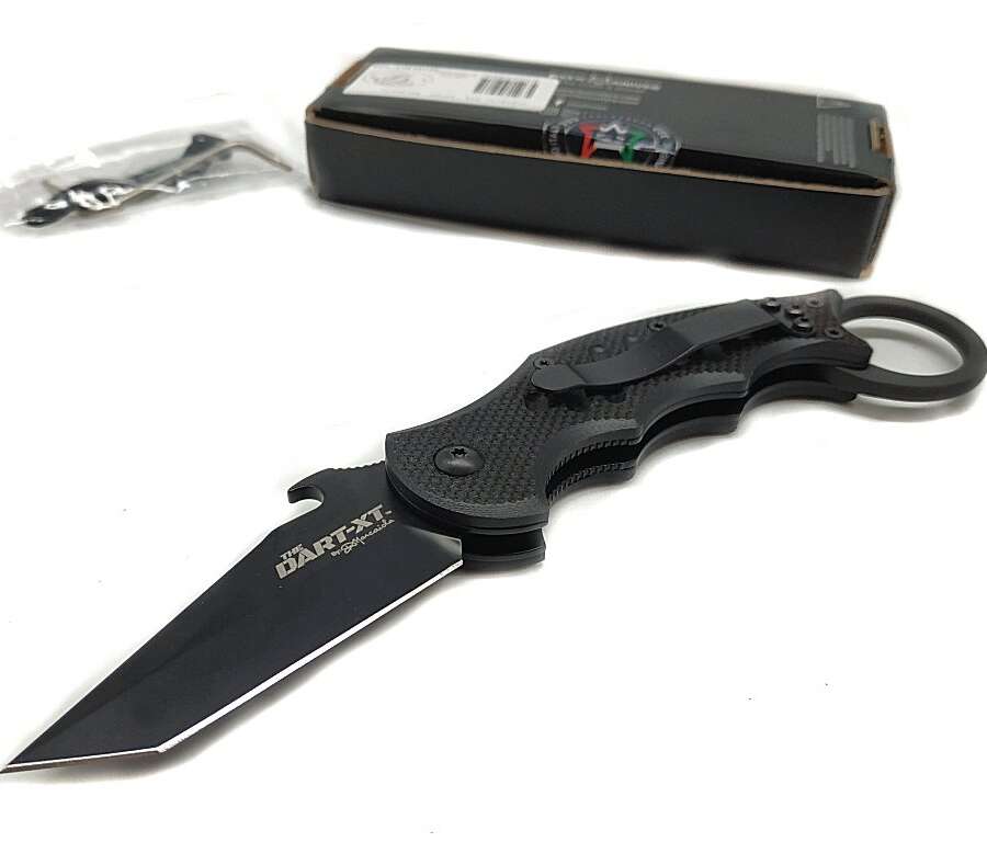 Coltello Fox 597XT Karambit con doppio blocco lama e frangivetro