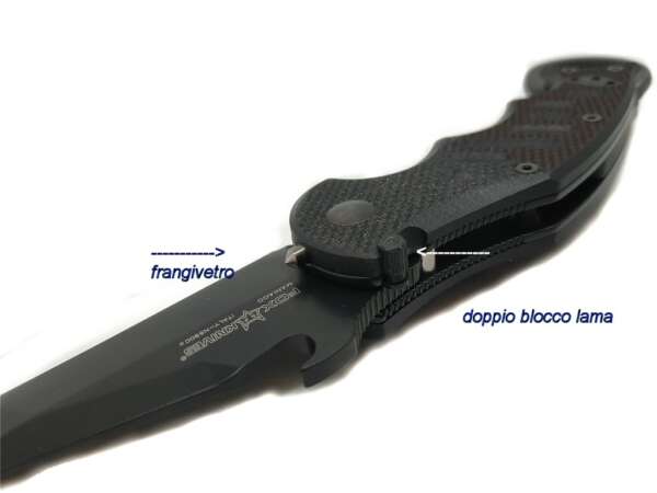 Coltello Fox 597XT Karambit con doppio blocco lama e frangivetro - immagine 7