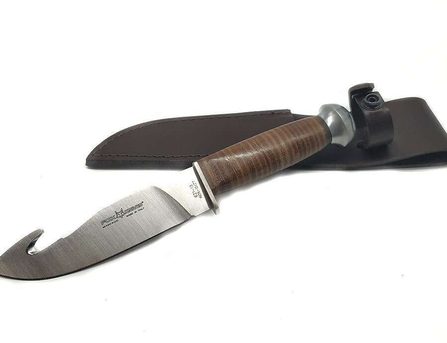 Coltello Fox da scuoio 62113 con manico in cuoio