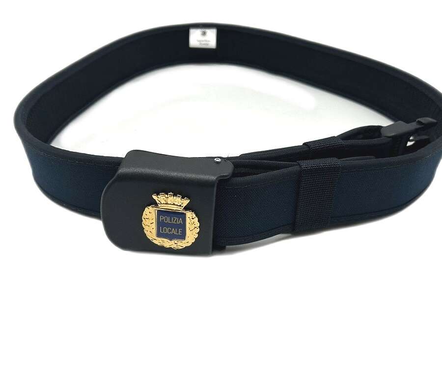 Cinturone Vega in Cordura 2V4921 Con Fregio Polizia Locale - BLU-M