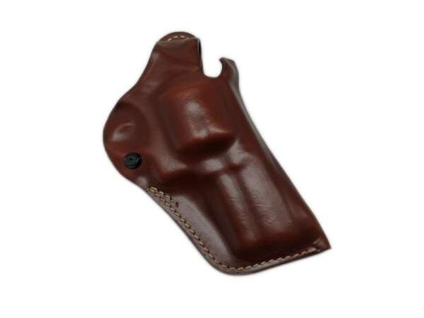 Fondina Vega in cuoio T168 per revolver SW 2,5 3 pollici castello N 44 magnum - NERO-DX
