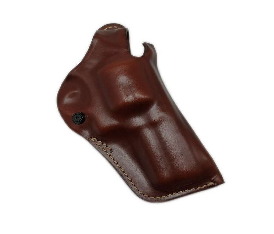 Fondina Vega in cuoio T168 per revolver SW 2,5 3 pollici castello N 44 magnum - NERO-DX